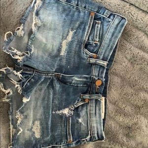 Distressed Jean shorts